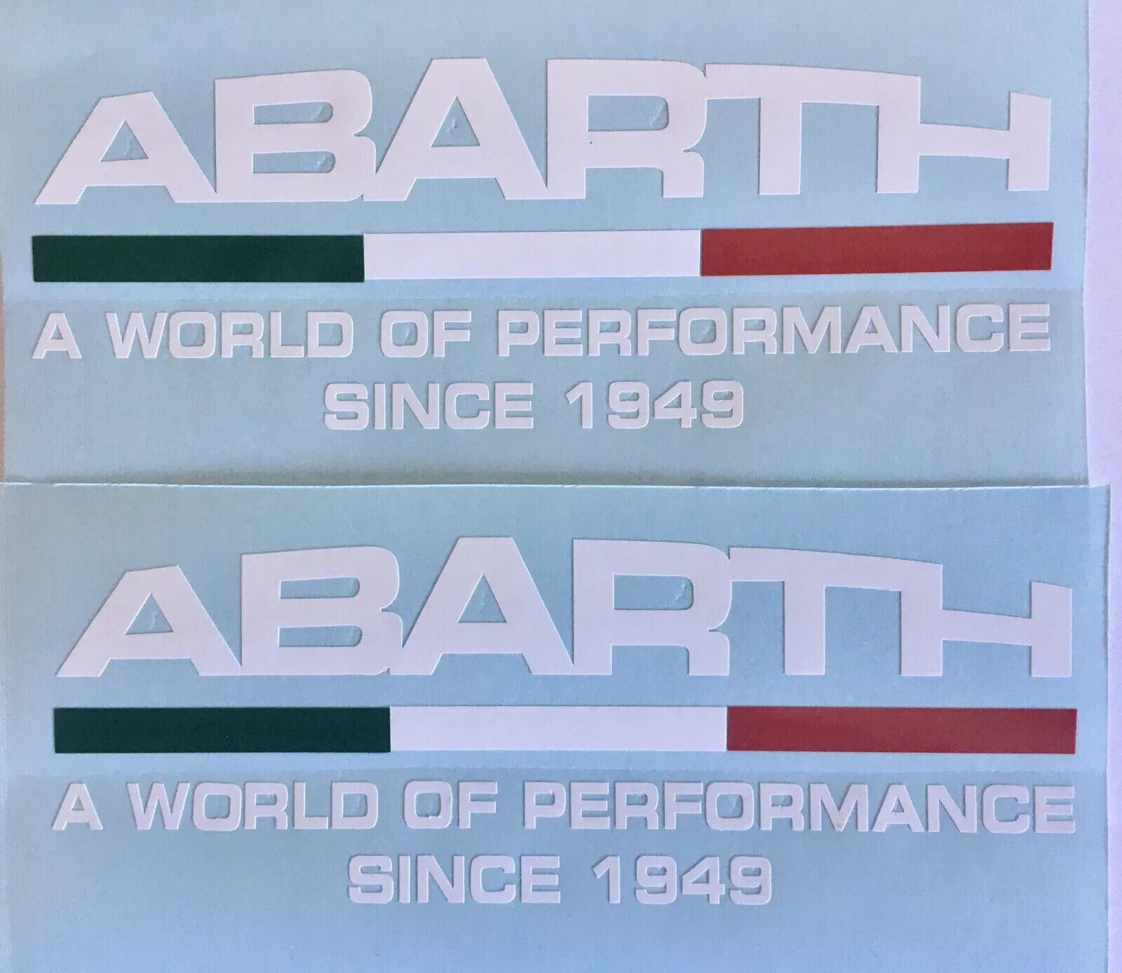 ABARTH WORLD OF PERFORMANCE WINDOW STICKER DECAL Fit Fiat 500 595 BOOT ...