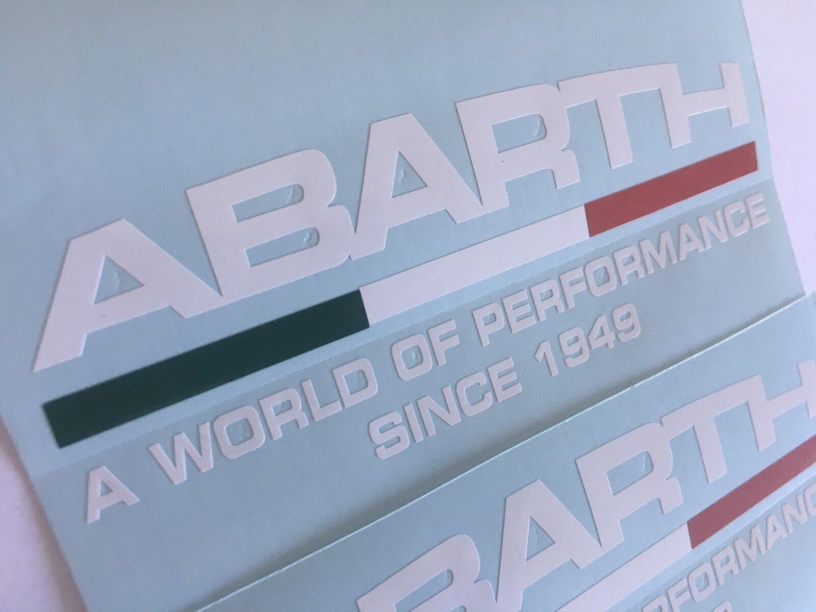 ABARTH WORLD OF PERFORMANCE WINDOW STICKER DECAL Fit Fiat 500 595 BOOT ...